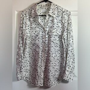 Equipment Silk Mixed Polka Dot Button-Down Shirt